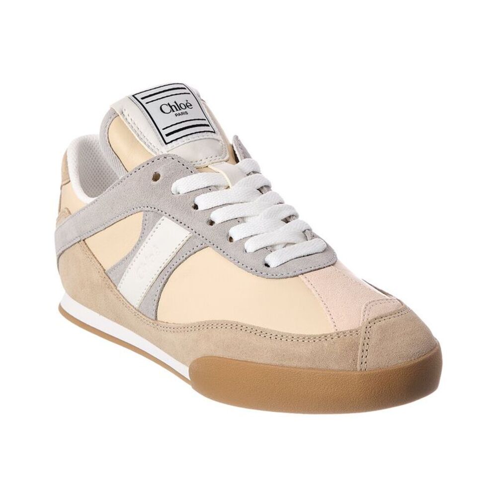 Chloé Kick Leather Sneaker, Grey